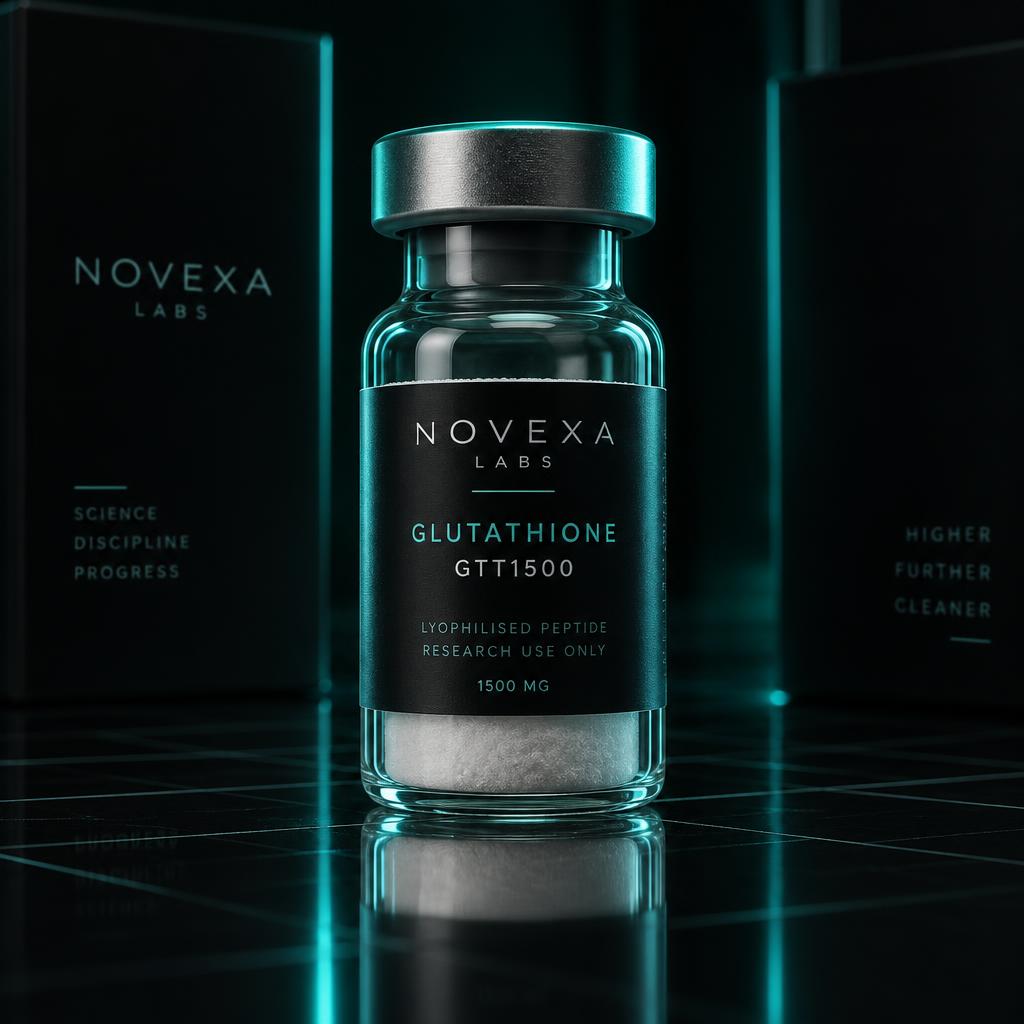 Glutathione GTT1500 1500MG research peptide vial by Novexa Labs