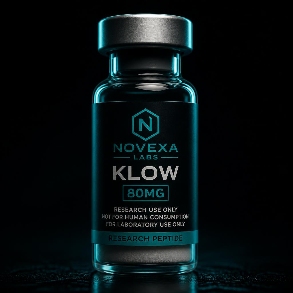 Klow 80MG research peptide vial by Novexa Labs