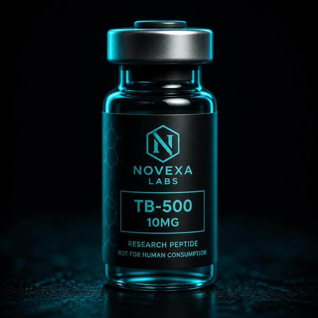 TB-500 10MG research peptide vial by Novexa Labs